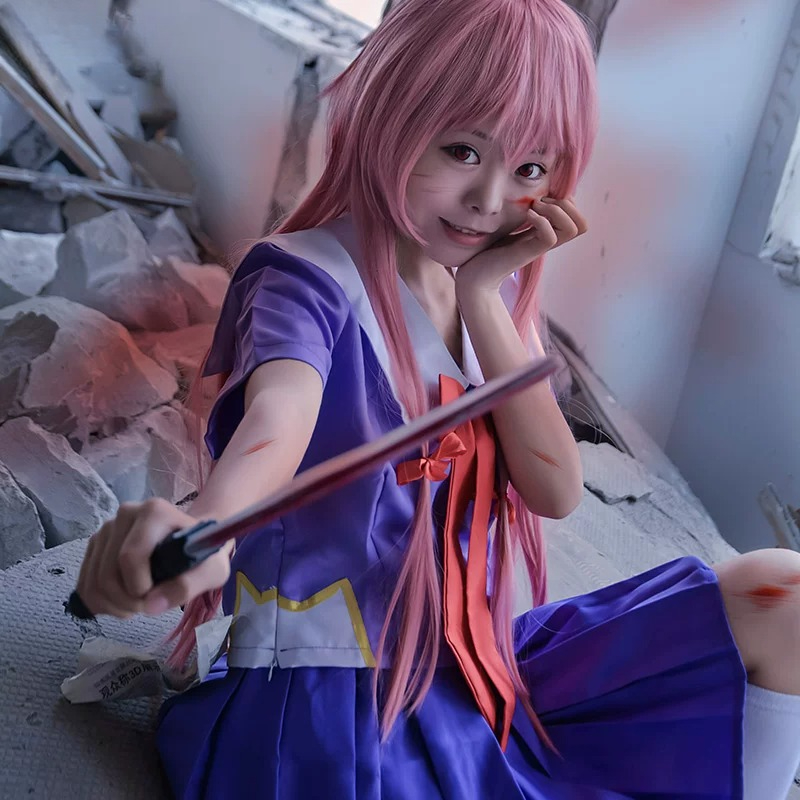 Costume Cosplay Yuno Gasai Fut - Bow Tie Pre Tied recensione e prezzo